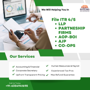 ITR FORM 3/4/5 - SOLE PROP. BUSINESS/ FIRM /LLP(NON AUDIT)
